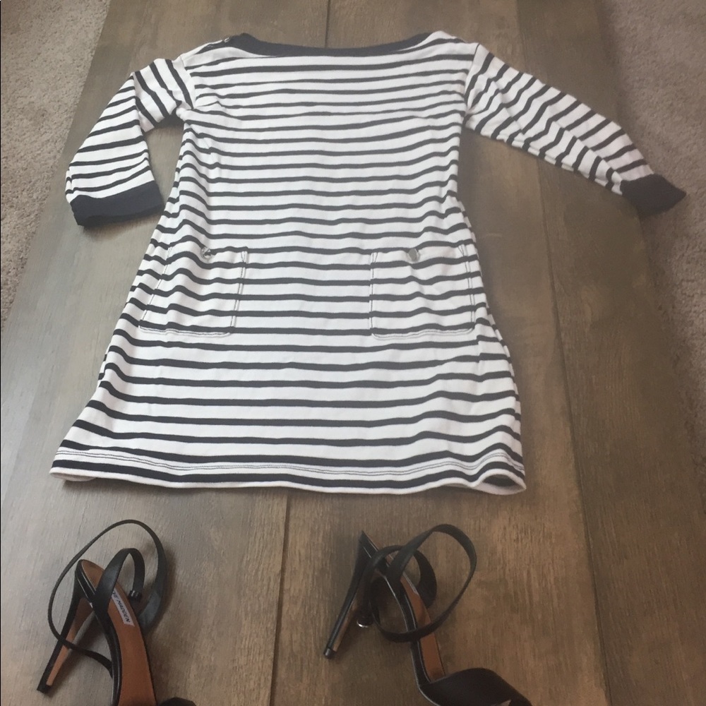 Kate Spade 3/4 sleeve striped dress